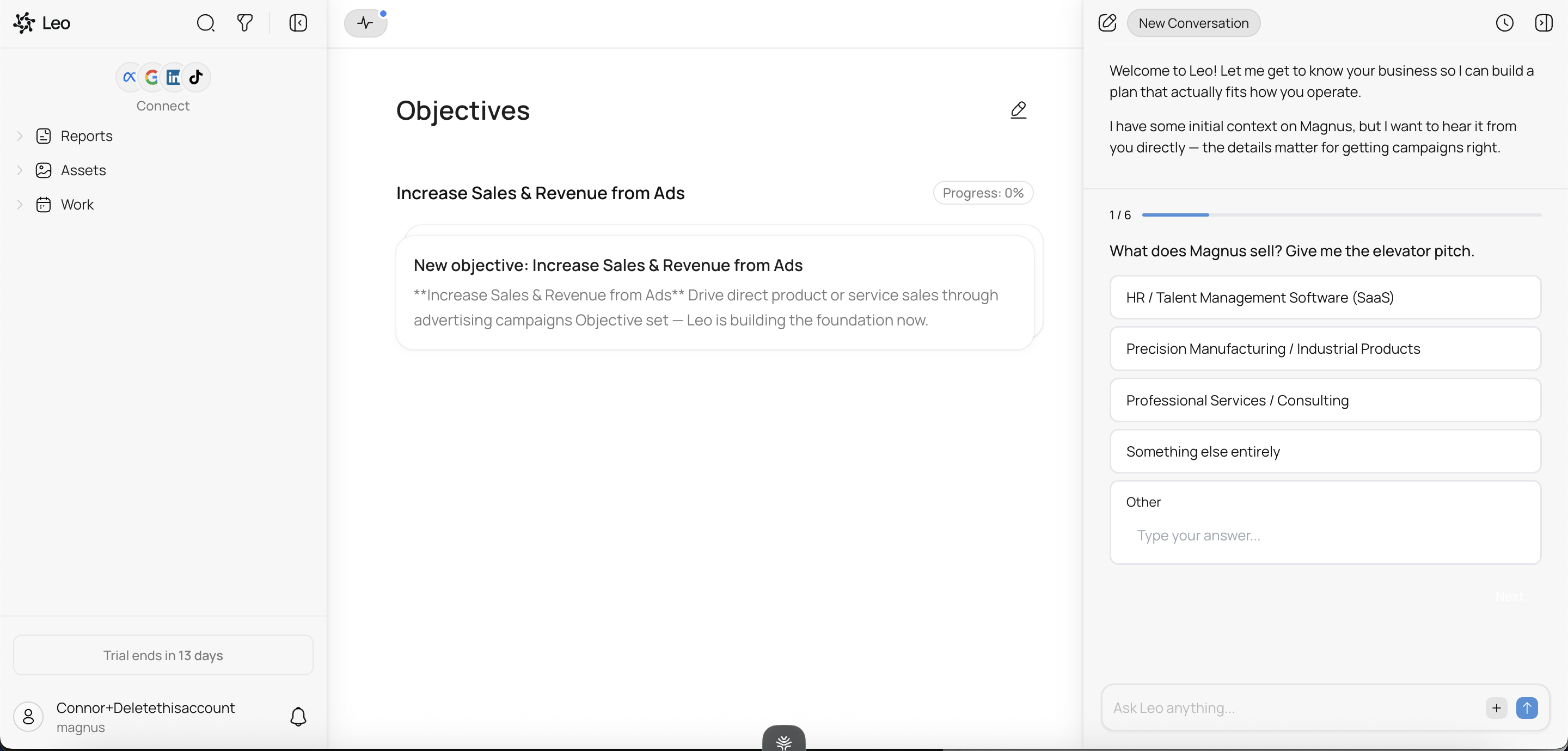 Percuity objectives and chat