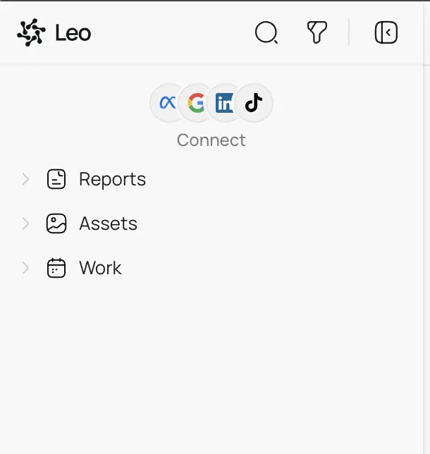 Sidebar connect prompt